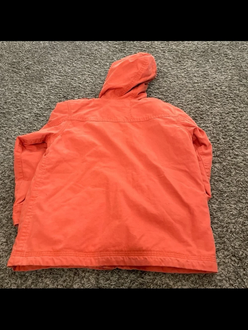 Gap kids, hooded utility jacket, orange size large/10